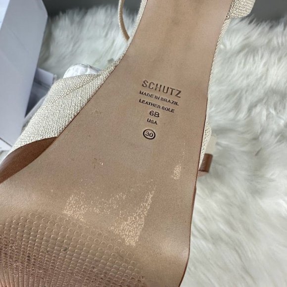 SCHUTZ Cream and Tan Platform Heels - Picture 7 of 8